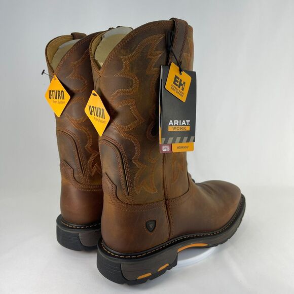 Ariat Workhog Square Toe Boot Toast 10007043 | Men\'s 11.5 D Medium | NEW main image 9